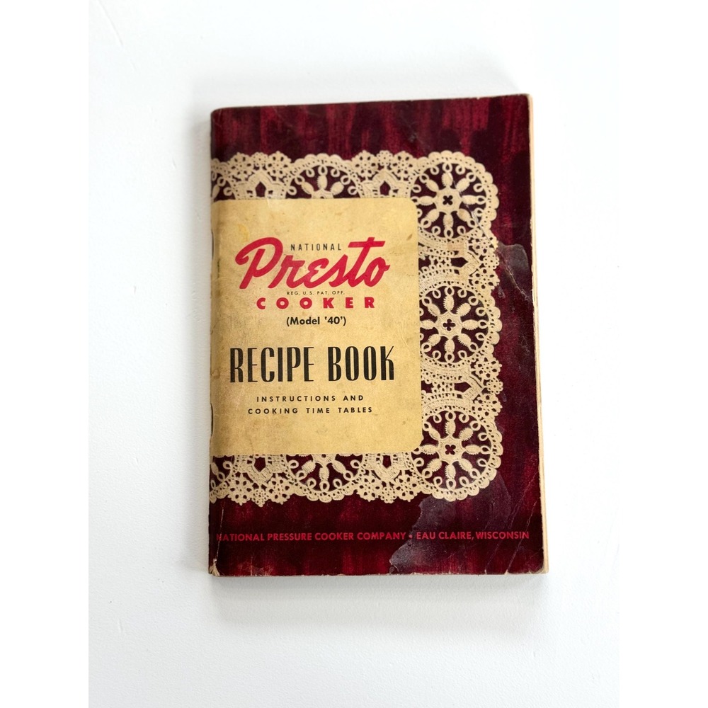 National Presto pressure cooker cookbook 1946-  Vintage cookbook